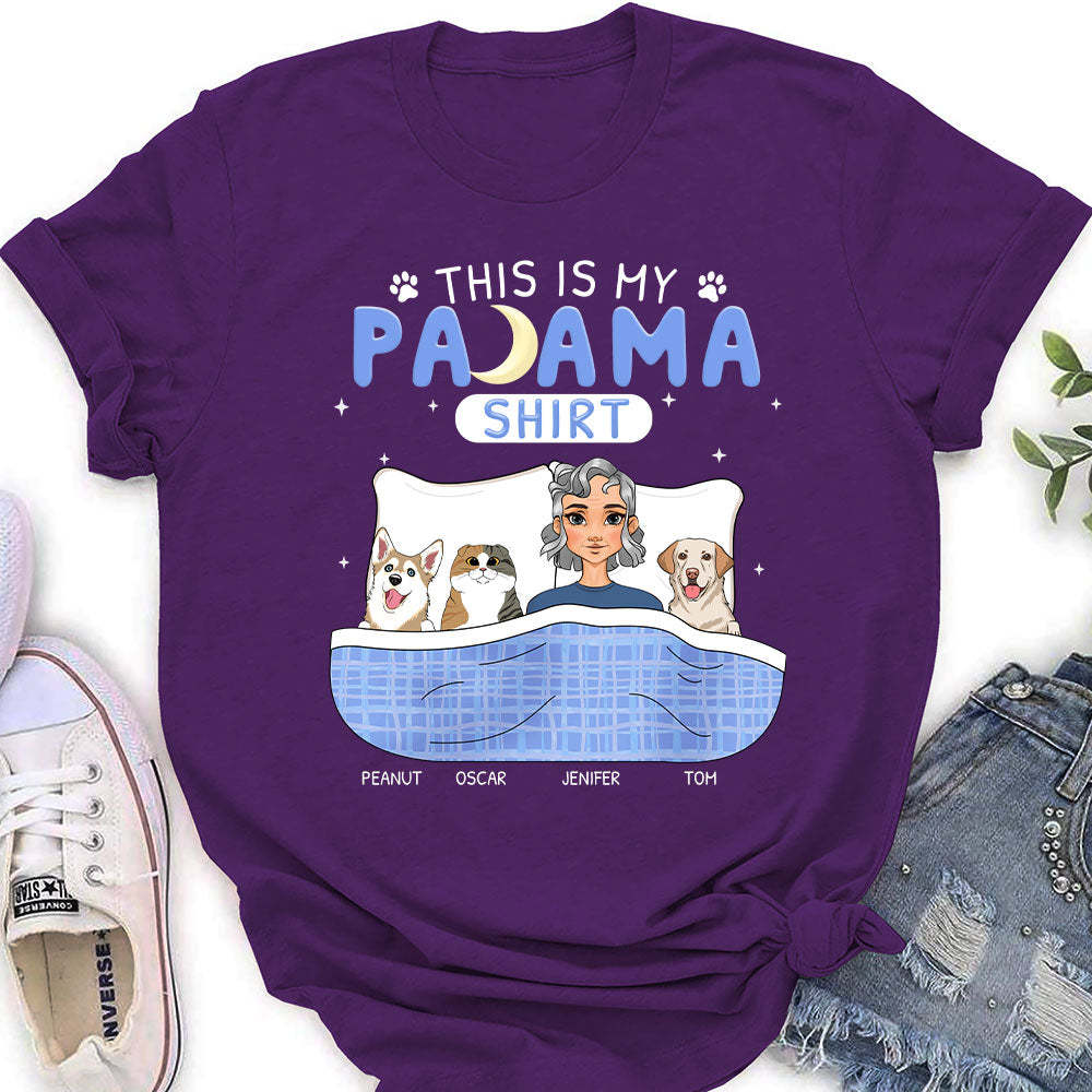 Personalized Custom Women's Pajama T-shirt - Ideal Gift for Pet Lovers