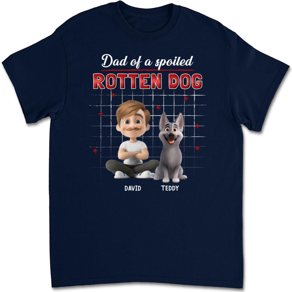 Personalized Custom Unisex Best Dog Cartoon Mom Dad T-shirt - Ideal Gift for Pet Lovers