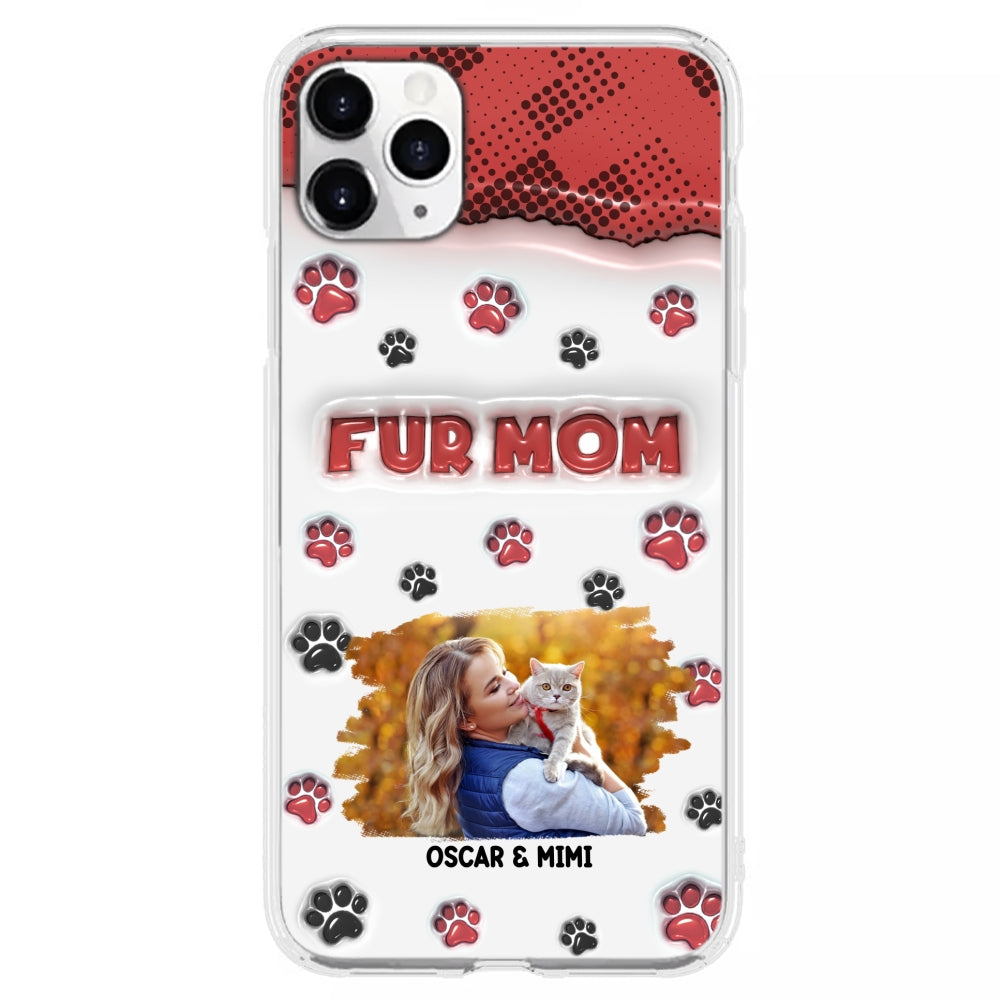 Fur Mom Personalized 3D Inflated Effect Custom Photo Phone Case