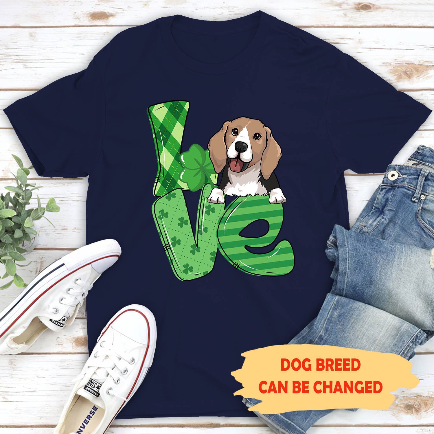 St. Patrick's Day Personalized Unisex T-shirt - Ideal Gift for Dog Lovers