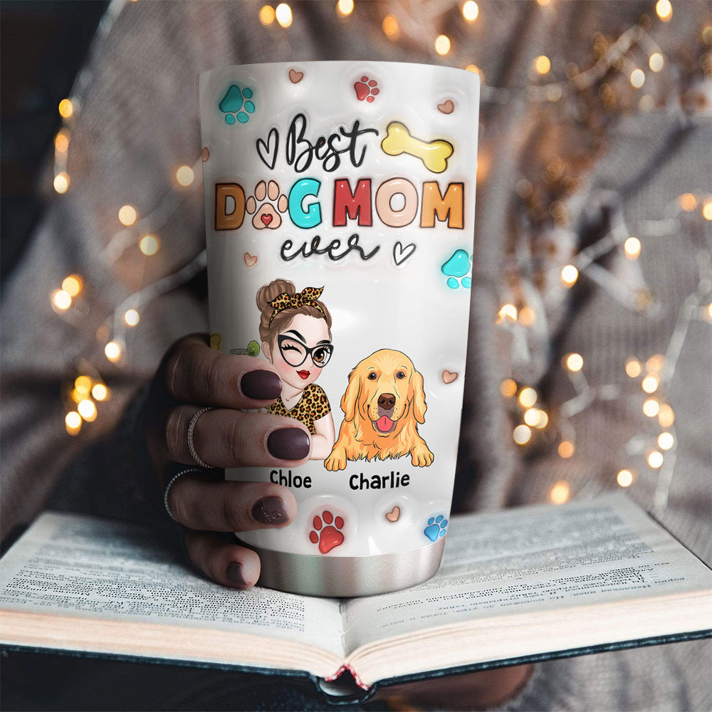 Customizable 3D Inflated Effect Tumbler for Dog Moms