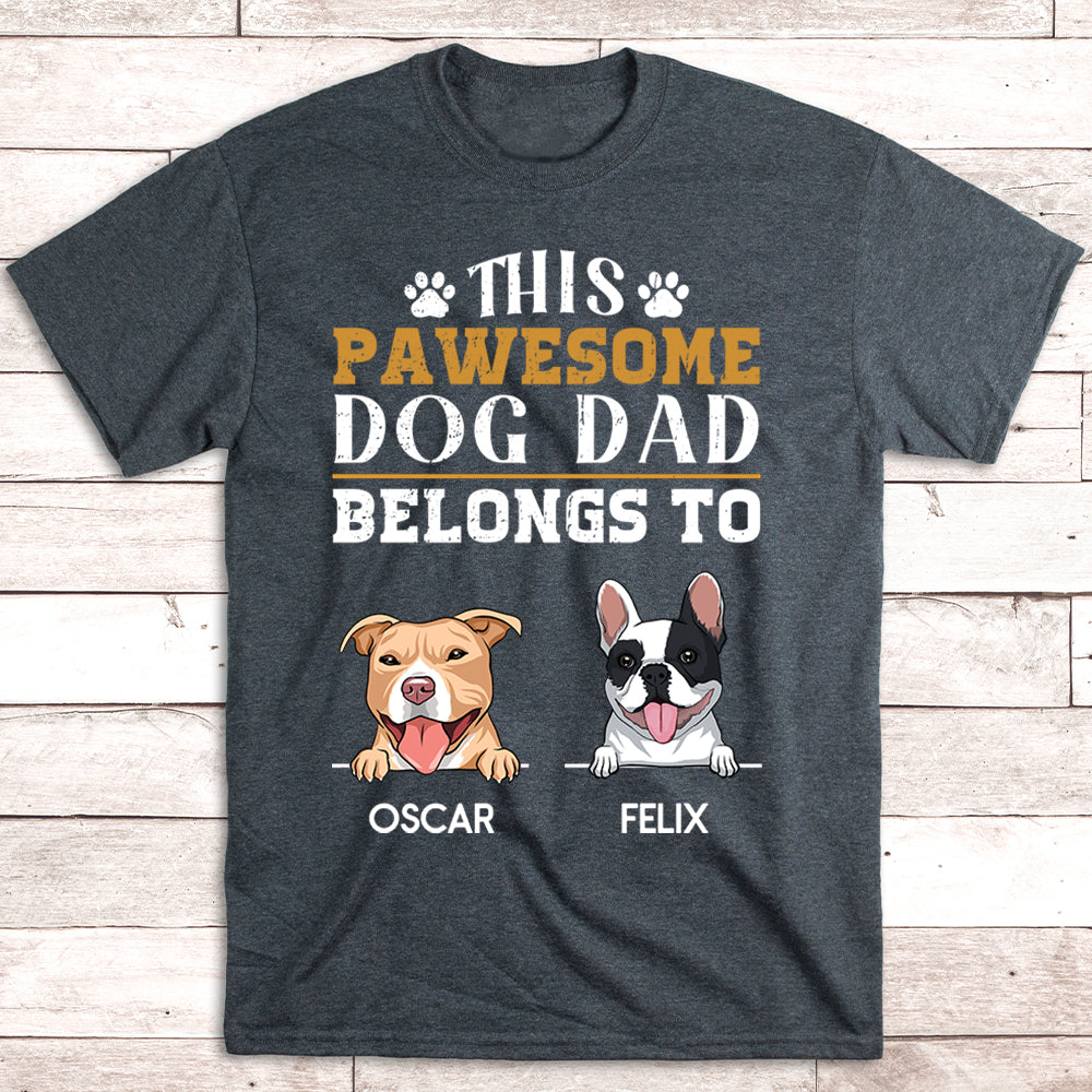 Pawsome Personalized Unisex T-shirt for Dog Dads