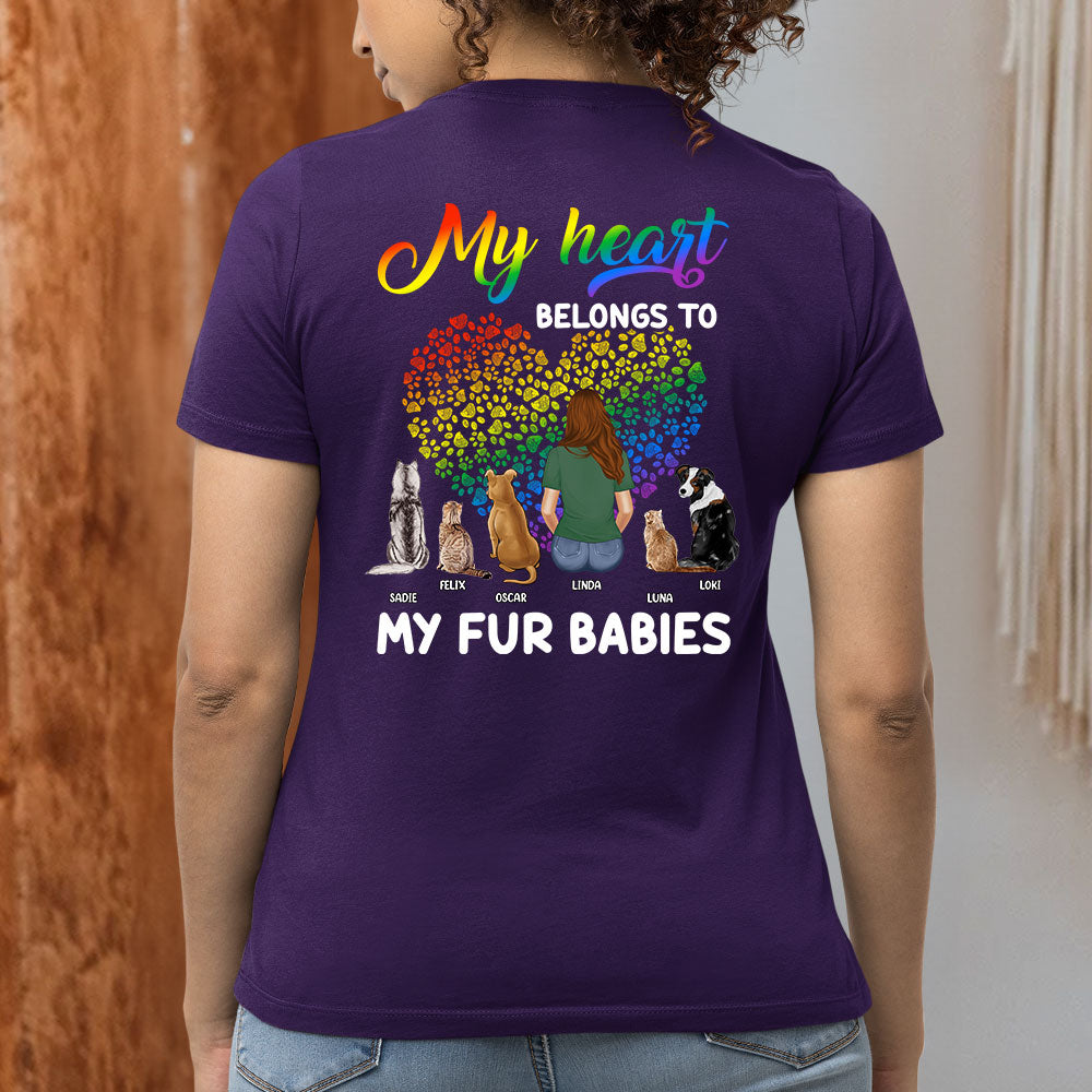 My Fur Babies - Customizable Personalized Women's T-shirts for Pet Lovers