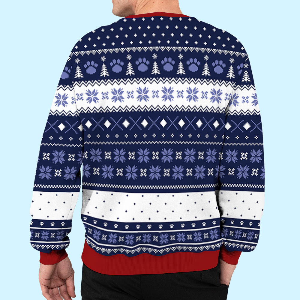 Meowy Merry - Customizable All-Over Printed Sweatshirt for Pet Lovers