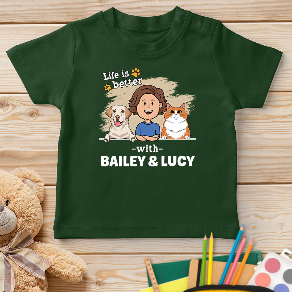 With Pet 2 - Customizable Personalized Youth T - shirt for Pet Lovers