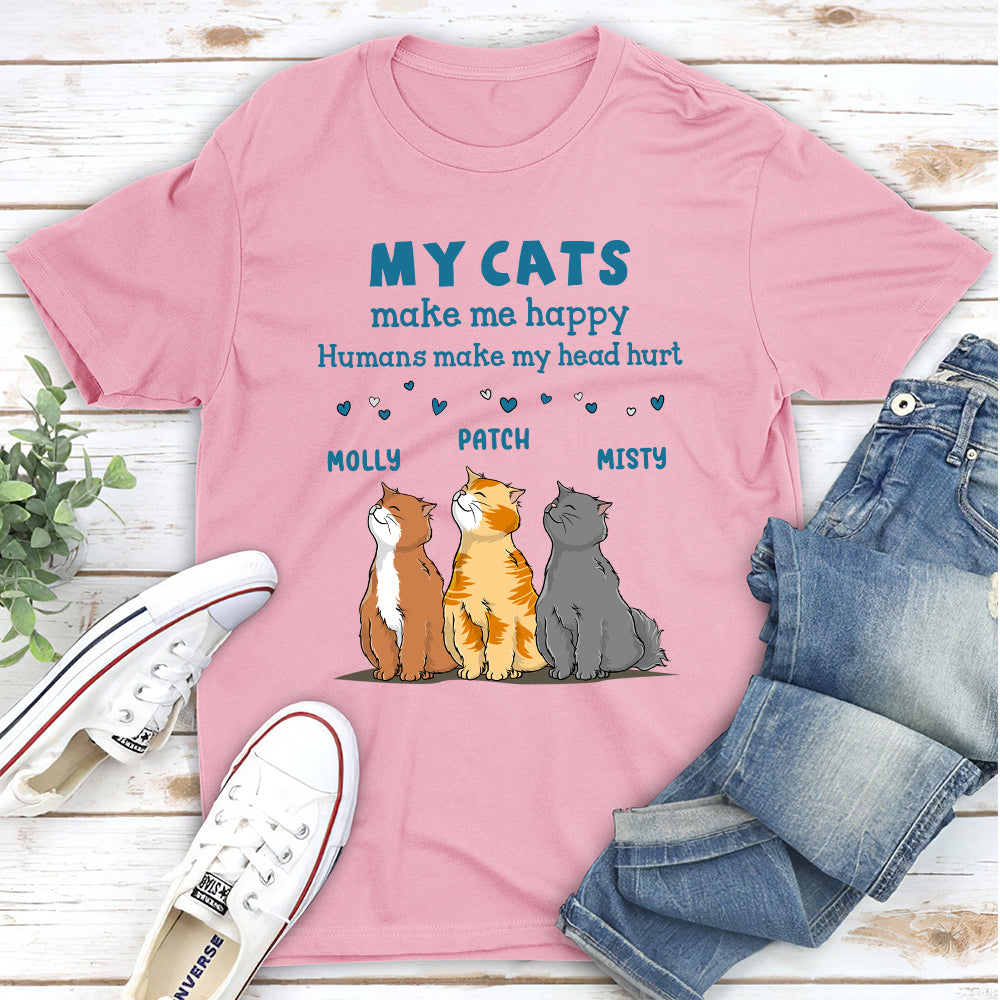 Cats Bring Me Joy - Customizable Unisex Cat Lover T-shirt