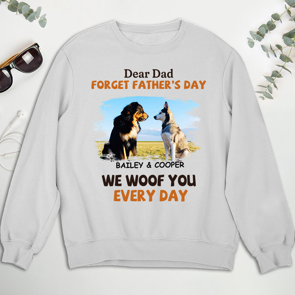 Daily Woof for Dad - Customizable Personalized Sweatshirt
