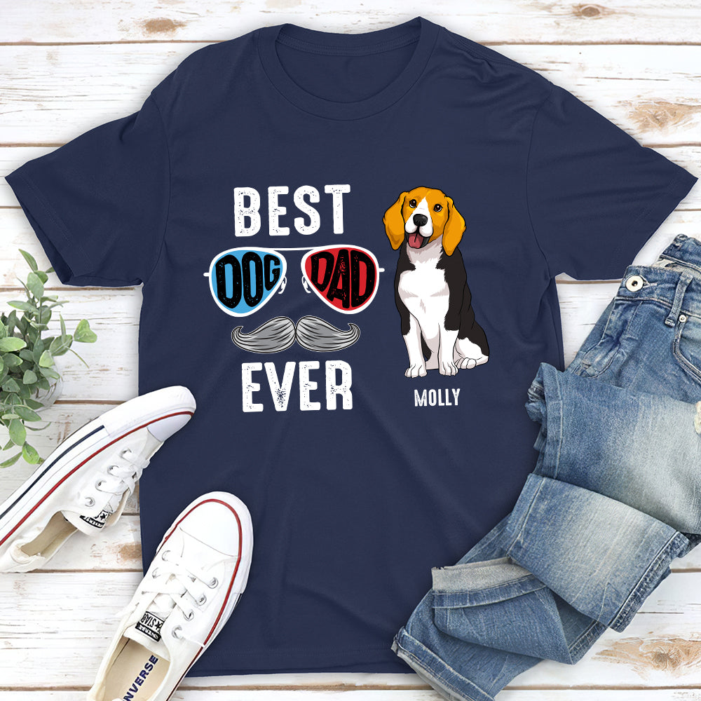 Top-Rated Personalized Unisex T-shirt: The Best Dog Dad Ever 2