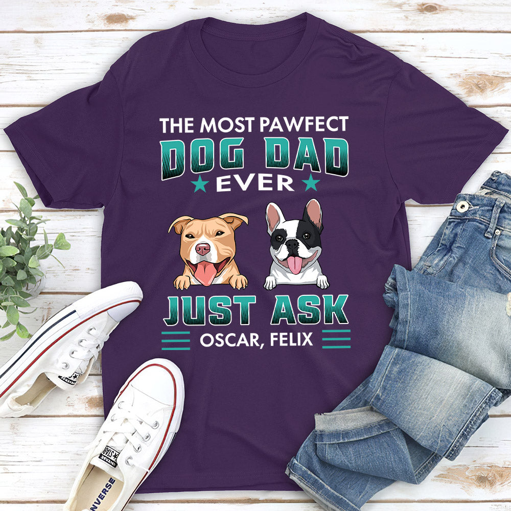 Pawfectly Personalized Unisex Dog Dad T-shirt - Ideal Gift for Pet Lovers