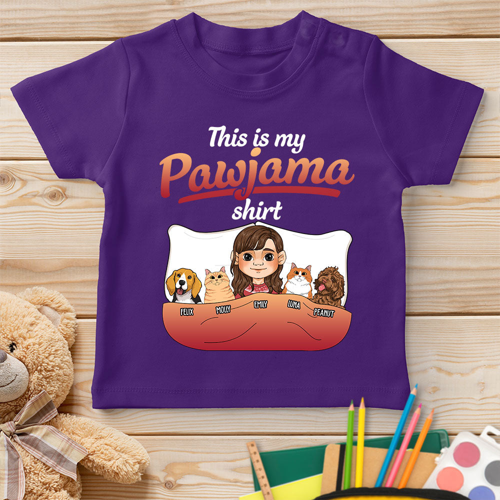 Personalized Custom Youth Pajama T-shirt with Pet Design