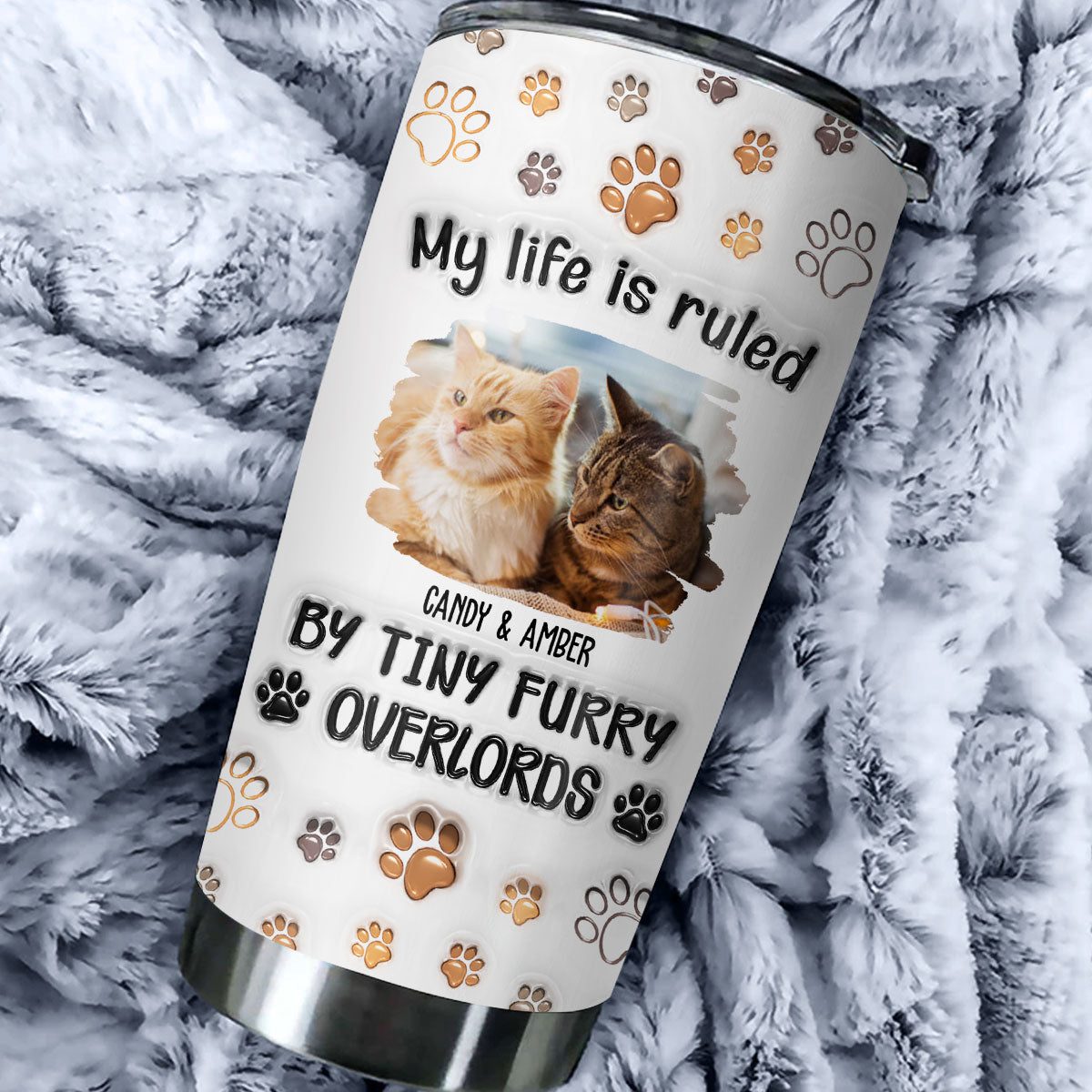 Personalized 3D Inflated Effect Custom Tumbler with Your Overlords Photo