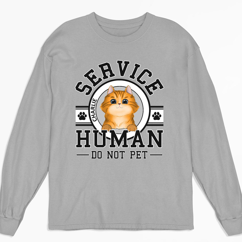 Customizable Personalized Pet - Themed Human Logo Long Sleeve T - shirt