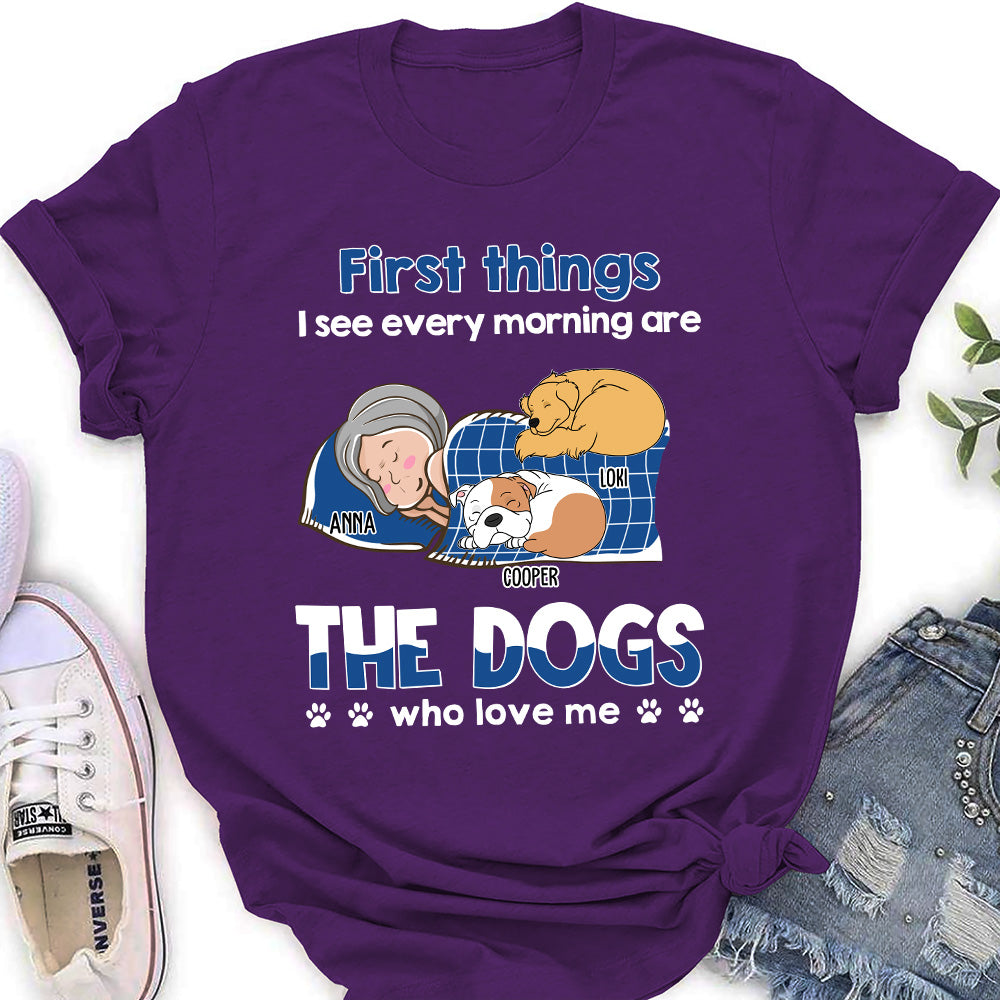 Morning Delight - Personalized Custom Women's Pet Lover T-shirt