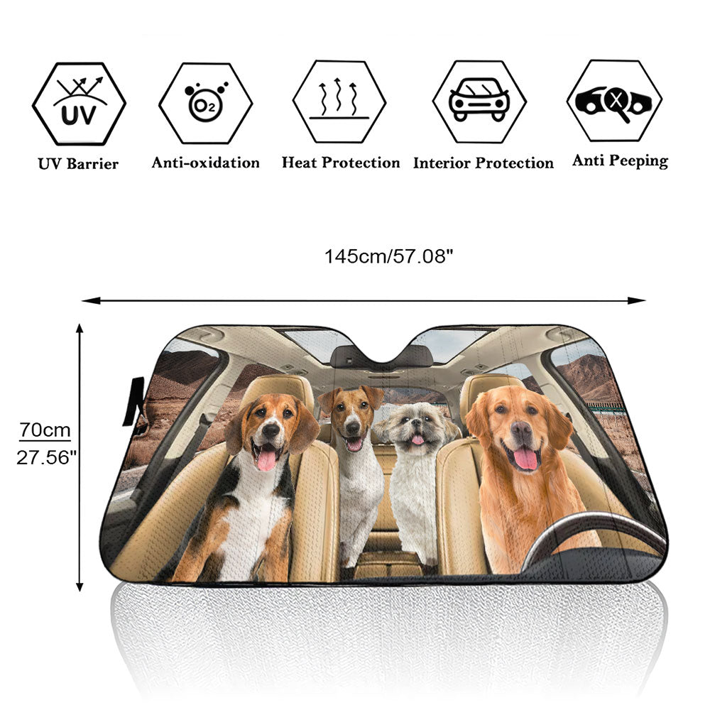 Customized Pet Photo Personalized Car Sunshade - Ideal Gift for Pet Lovers