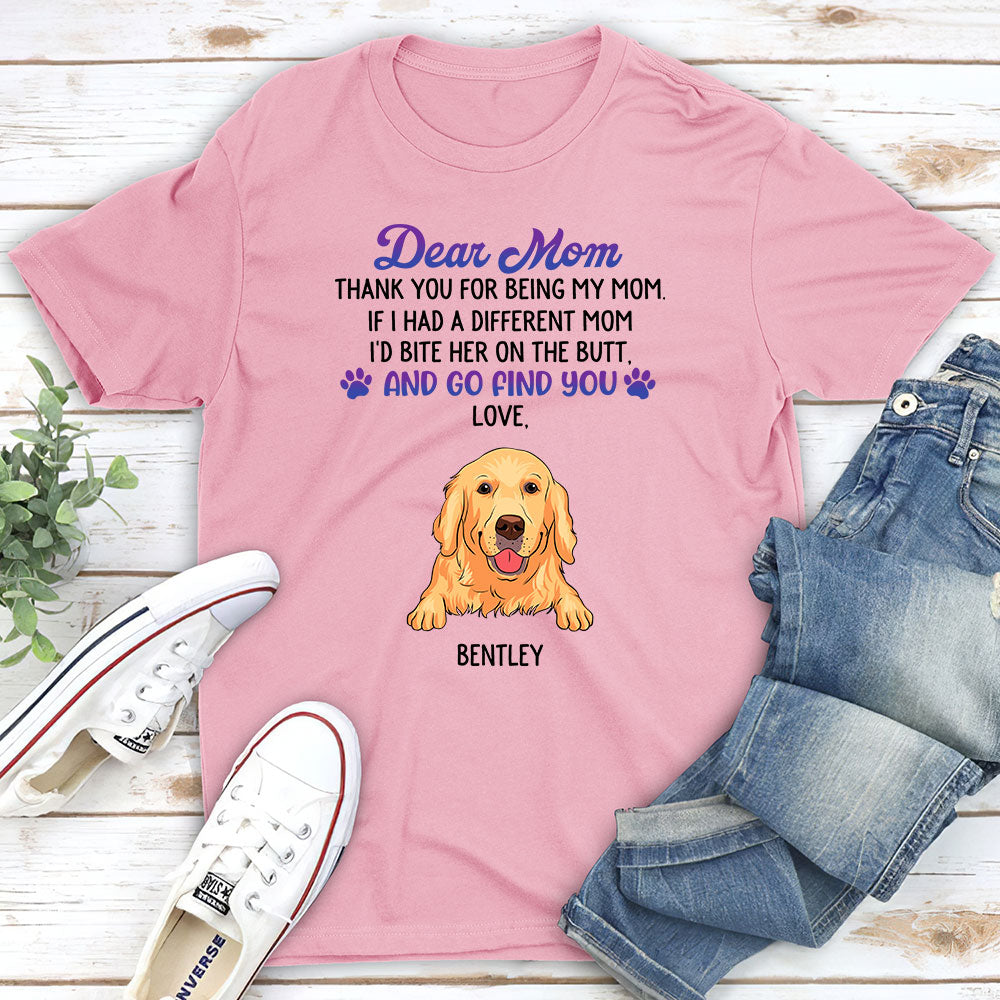 Dear Mom Thank You - Customizable Unisex Personalized T-shirt for Pet Lovers