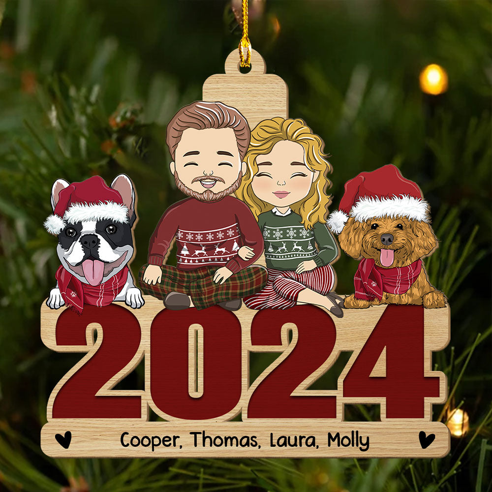 Holiday Personalized 1-Layered Wood Pet Ornament - Ideal Gift for Pet Lovers