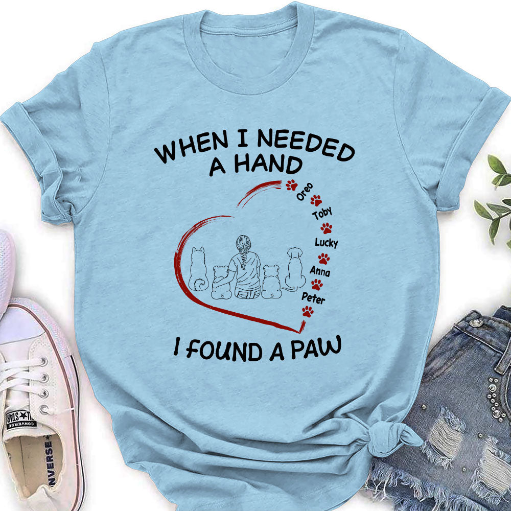 I Found A Paw - Customizable Personalized Women's Pet Lover T-shirt