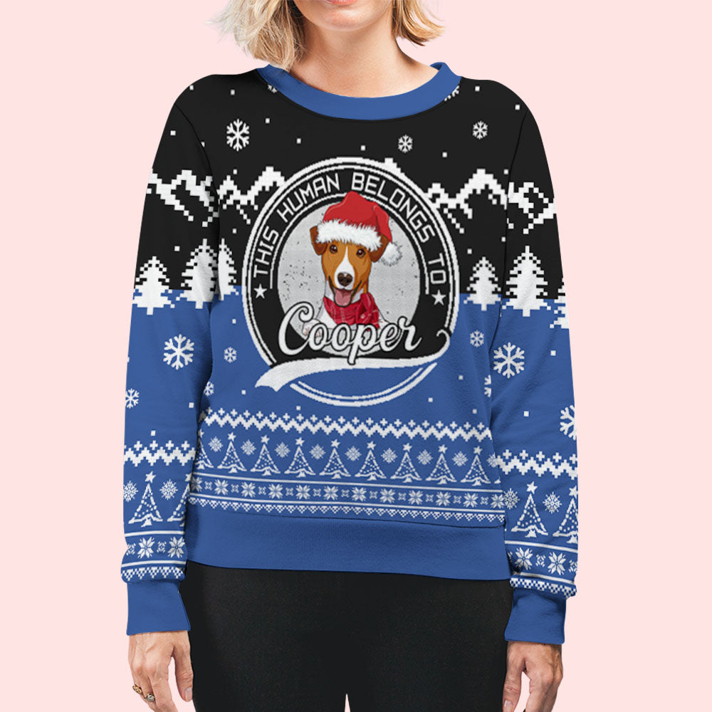 Human Belongs - Customizable All-Over Print Personalized Sweatshirt for Pet Lovers