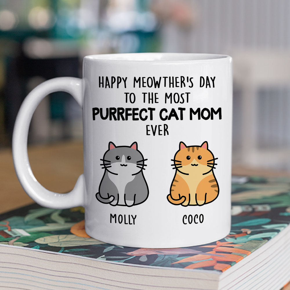 Purrfectly Personalized Custom Coffee Mug for Cat Moms