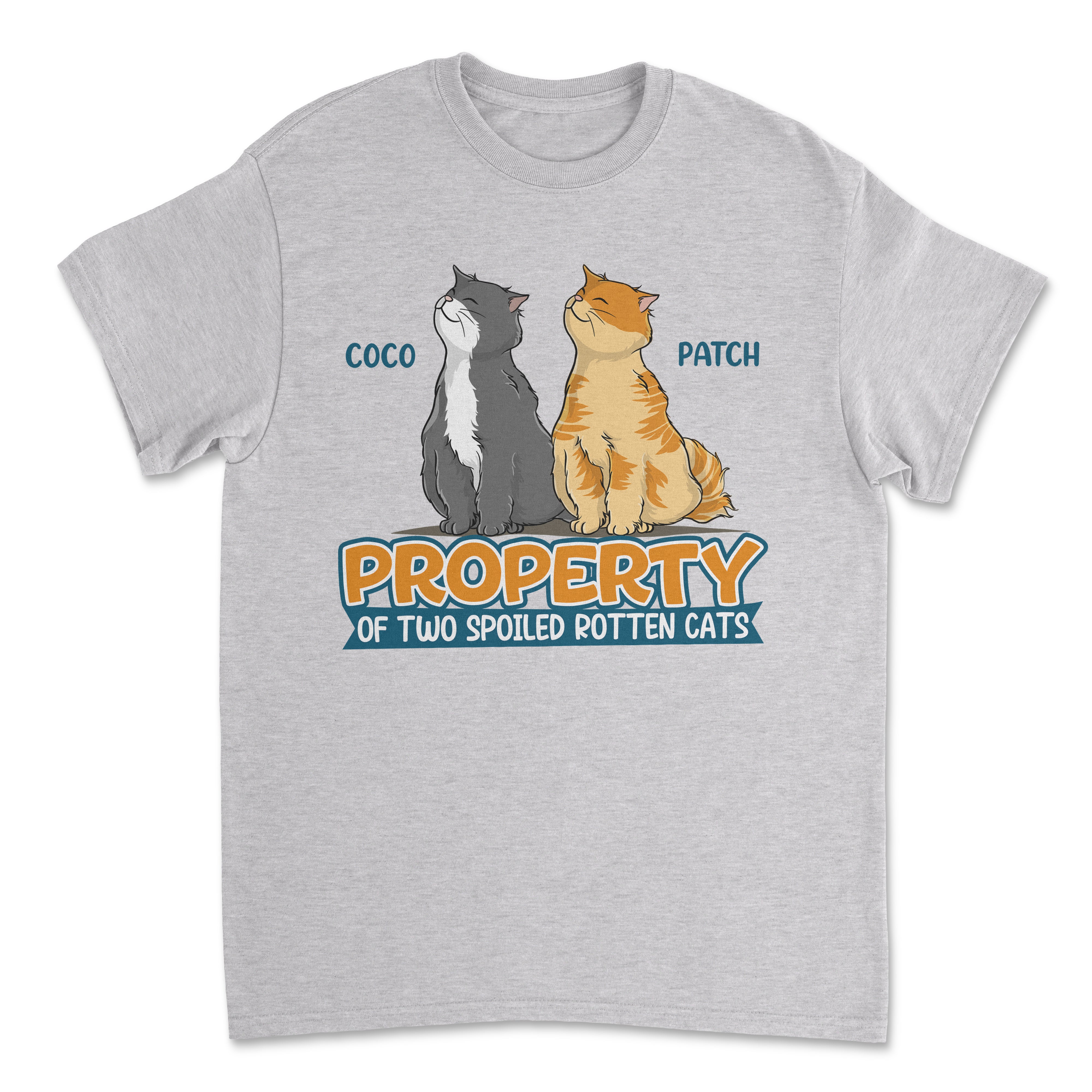 Spoiled Rotten Cats - Customizable Unisex Personalized T-shirt for Pet Lovers