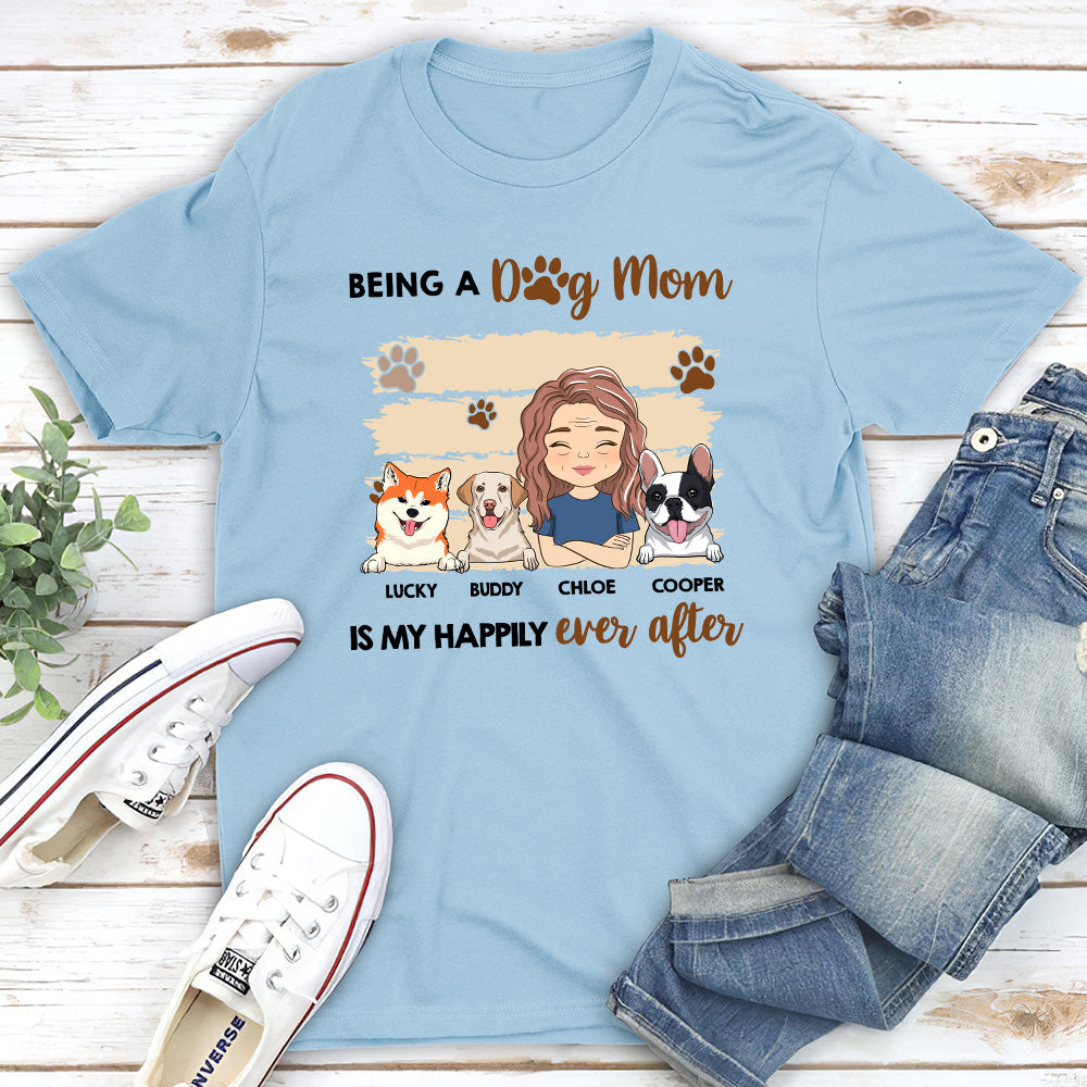 Personalized Custom Unisex 'Happy Dog Mom' T-shirt - Ideal Gift for Pet Lovers