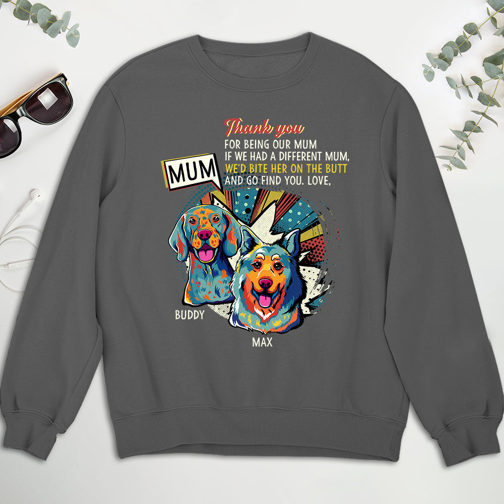 Customizable 'I Would Bite Her On The Butt' Personalized Sweatshirt for Pet Lovers