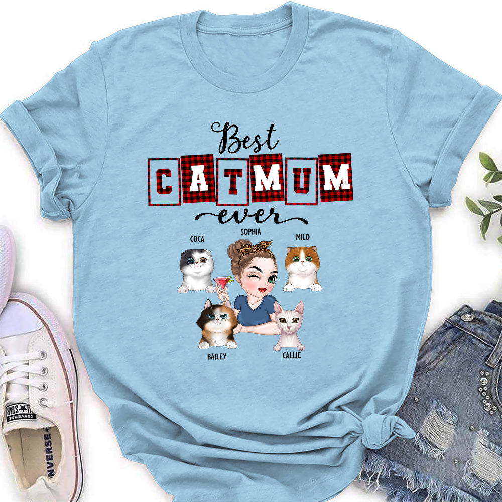 Best Cat Mom of the Year - Personalized Custom Women's Fashion T-shirt