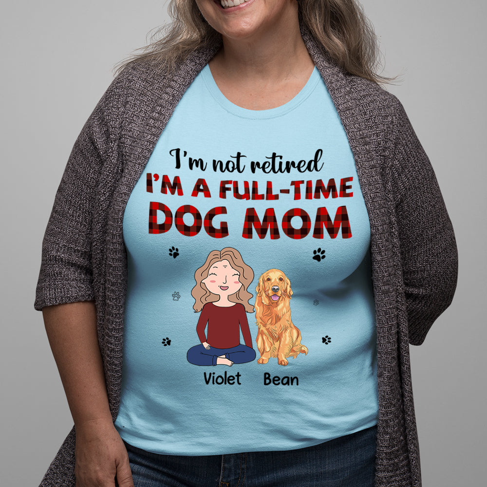 Customizable Full-Time Dog Mom Unisex T-shirt - Ideal Gift for Pet Lovers