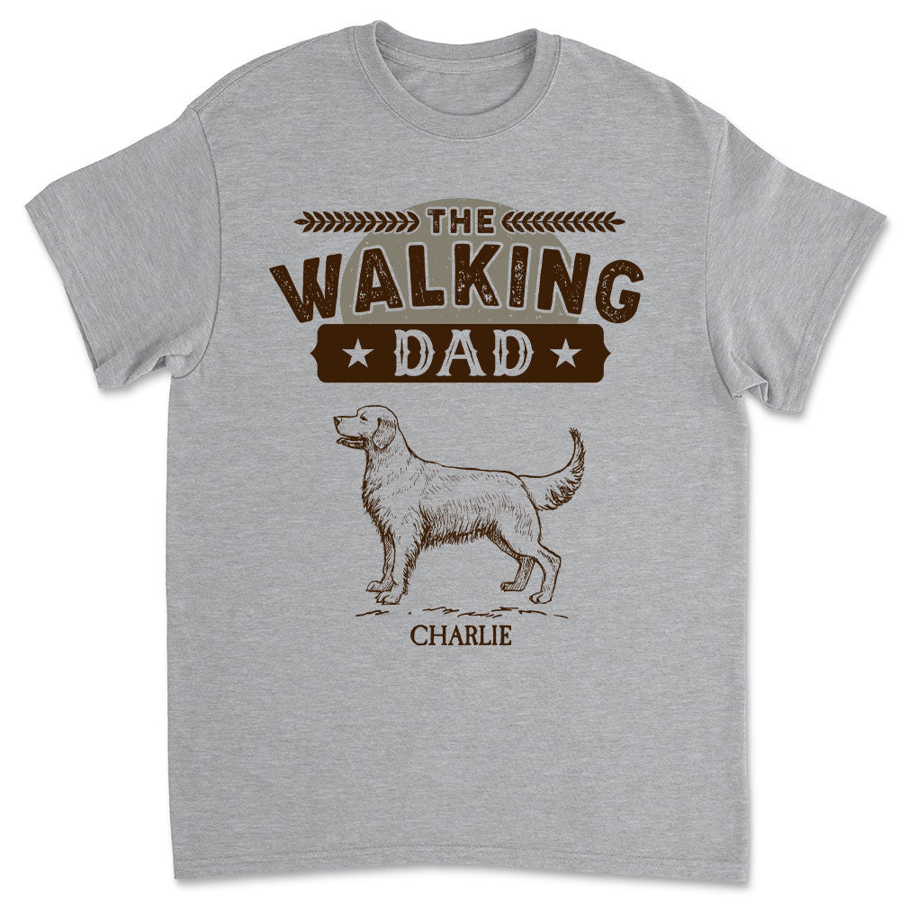 The Vintage Walking Dad - Customizable Unisex Personalized T-shirt for Pet Lovers