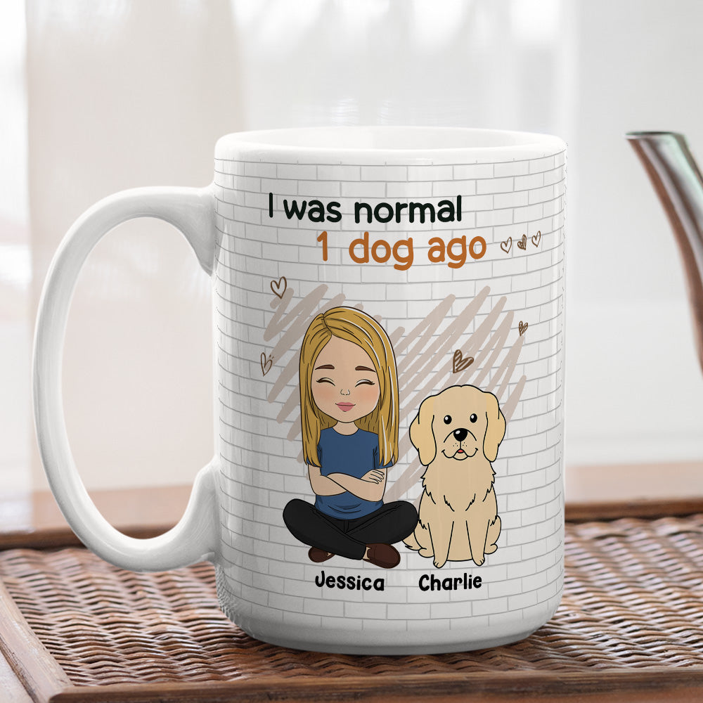 Personalized Custom 'I Was Normal Until I Got a Dog' Coffee Mug - Ideal Gift for Pet Lovers
