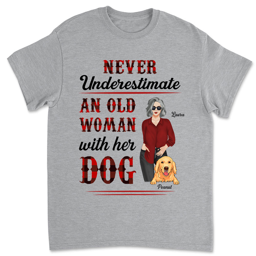 Personalized Custom Unisex 'An Old Woman' T-shirt - Ideal Gift for Pet Lovers