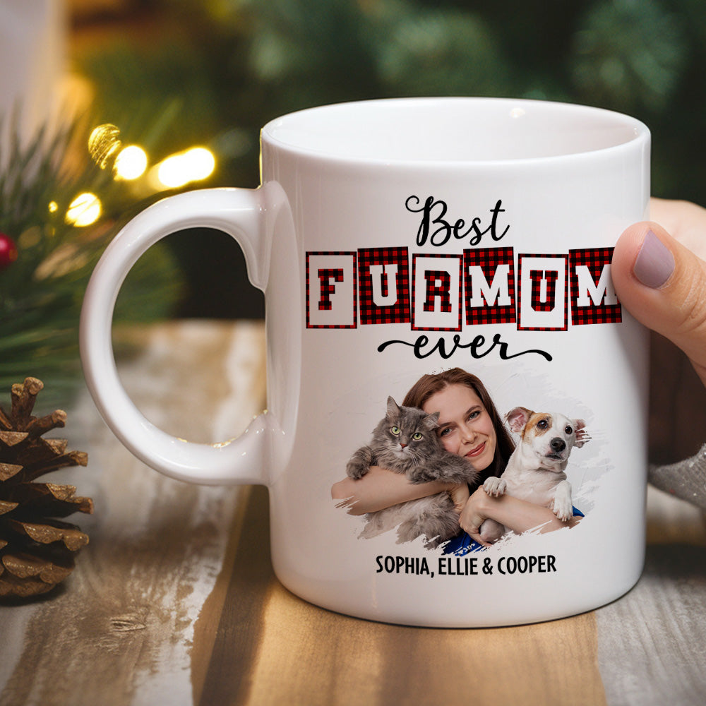 Personalized Custom Coffee Mug: Best Fur Mom and Dad Of The Year Photo Keepsake