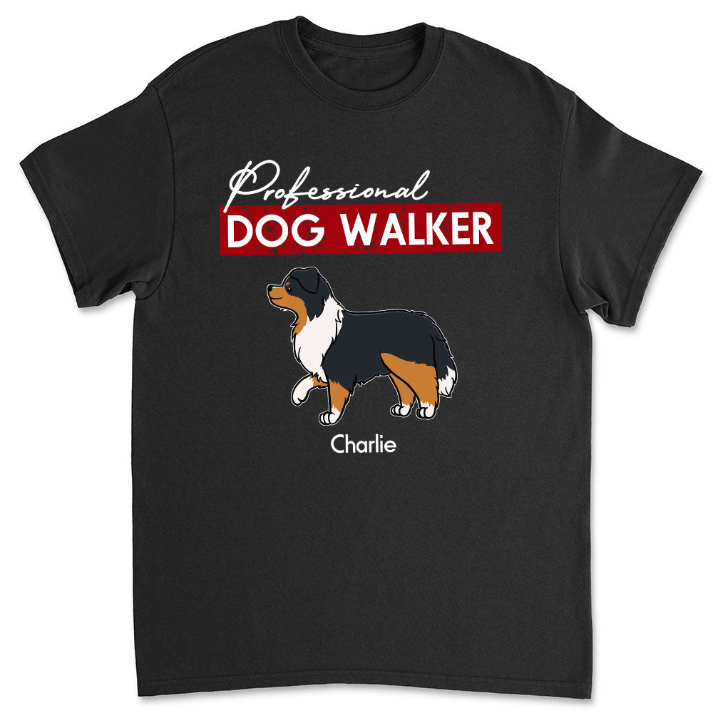 Customizable Unisex Professional Dog Walker T-shirt - Ideal Gift for Pet Lovers