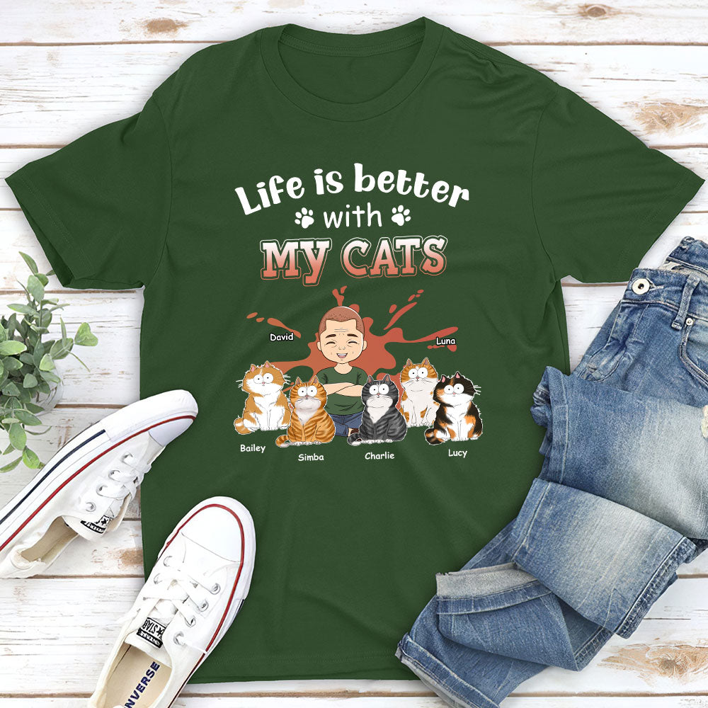 Funny Personalized Custom Unisex T-shirt: Life Is Better for Pet Lovers