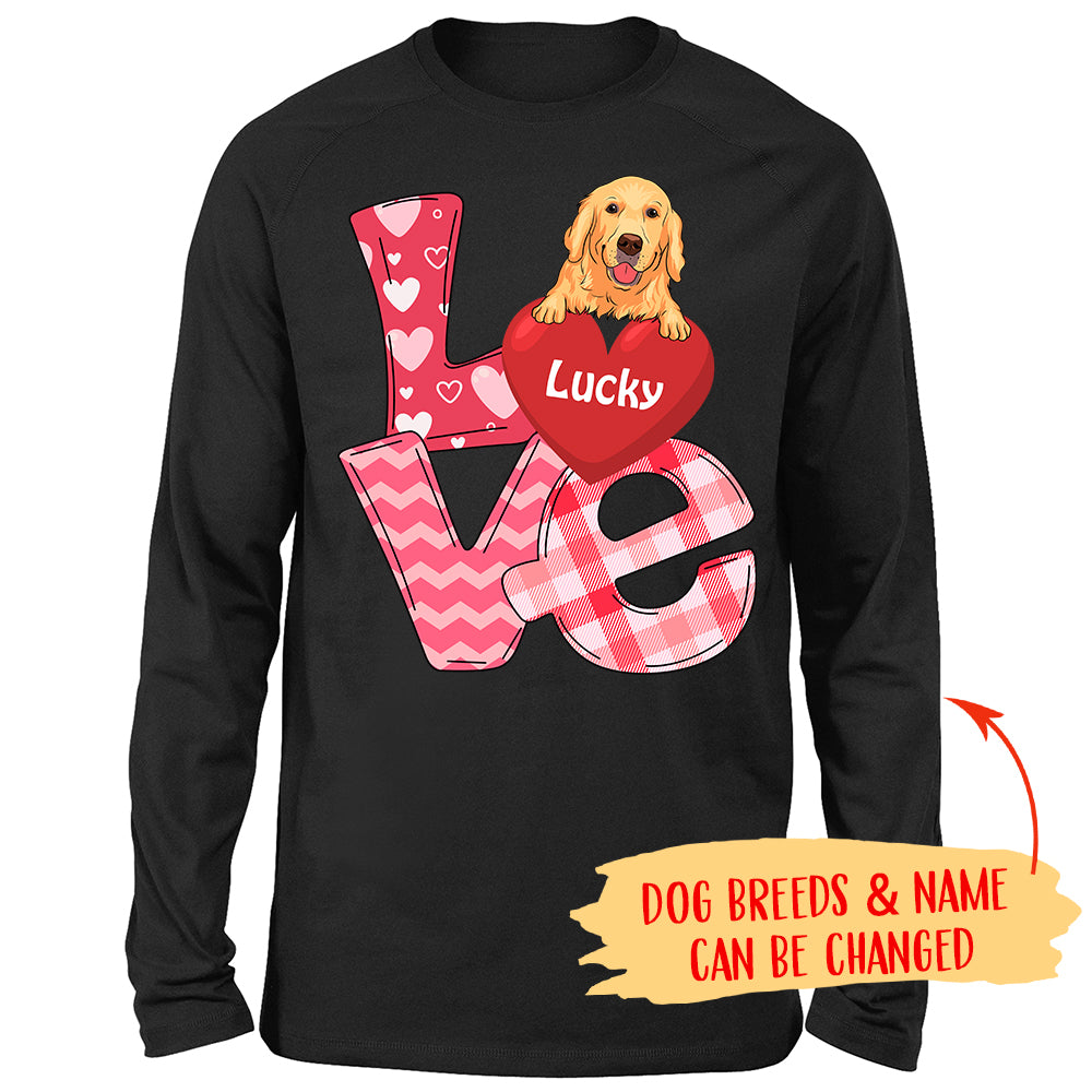 Valentine's Day Personalized Unisex Long Sleeve Pet Lover T-shirt