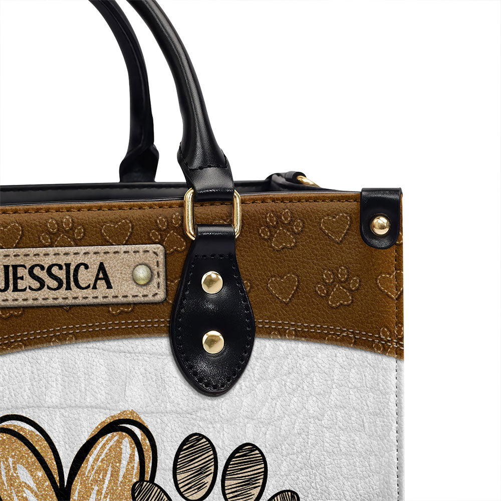 Peace Love Dogs - Customizable Personalized Leather Handbag for Dog Lovers