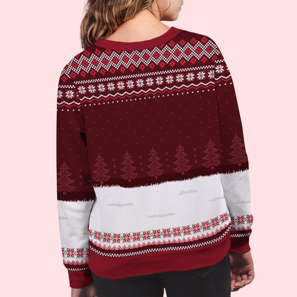 Personalized Custom All-Over-Print Christmas Sweatshirt for Amazing Dads