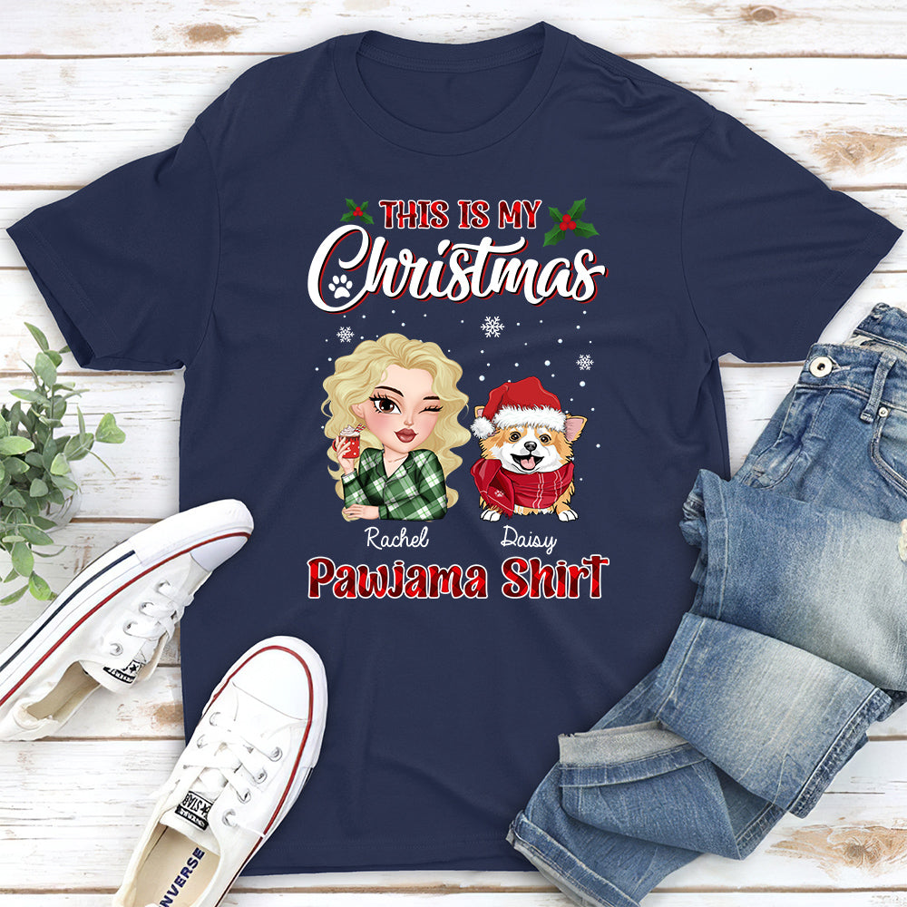 Christmas Personalized Unisex Pawjama T-shirt - Ideal Gift for Pet Lovers