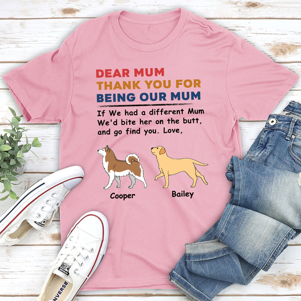 Customizable Unisex 'Dogs Bite Butt' Personalized T-shirt for Pet Lovers