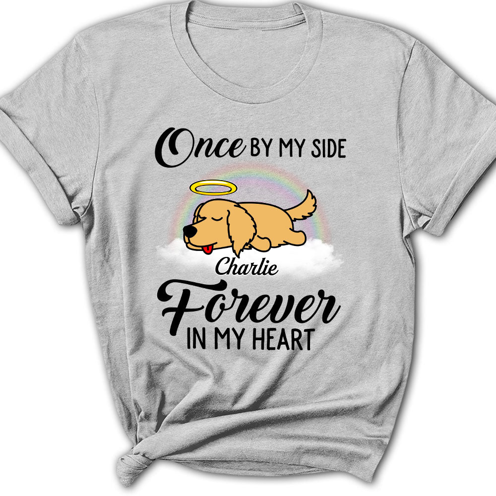 Once By My Side - Customizable Personalized Women's Pet Lover T-shirt