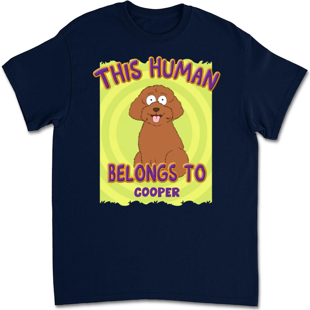 Personalized 'This Human Belongs To Us' Unisex T-Shirt - Ideal Gift for Pet Lovers