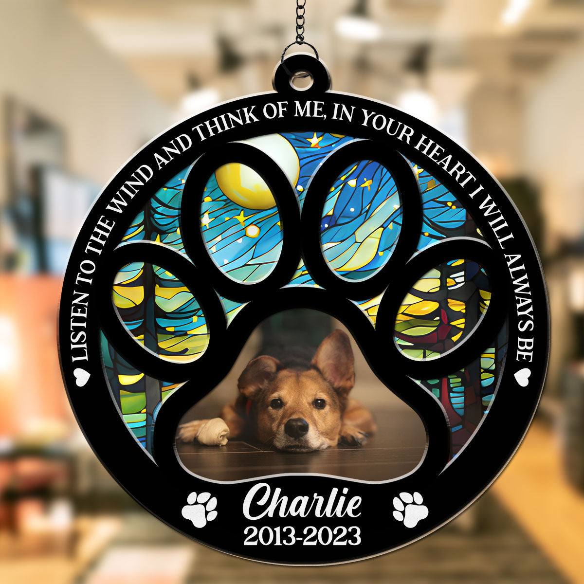 Personalized Wind - Inspired Custom Suncatcher for Special Occasions