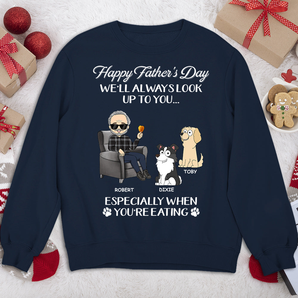 Personalized 'Always Look Up To You Dad' Custom Sweatshirt - Ideal Gift