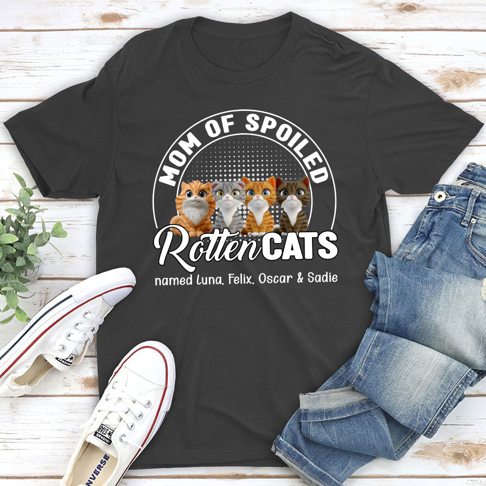 Spoiled Rotten Cat Chibi Cartoon - Customizable Unisex Personalized T - shirt for Pet Lovers