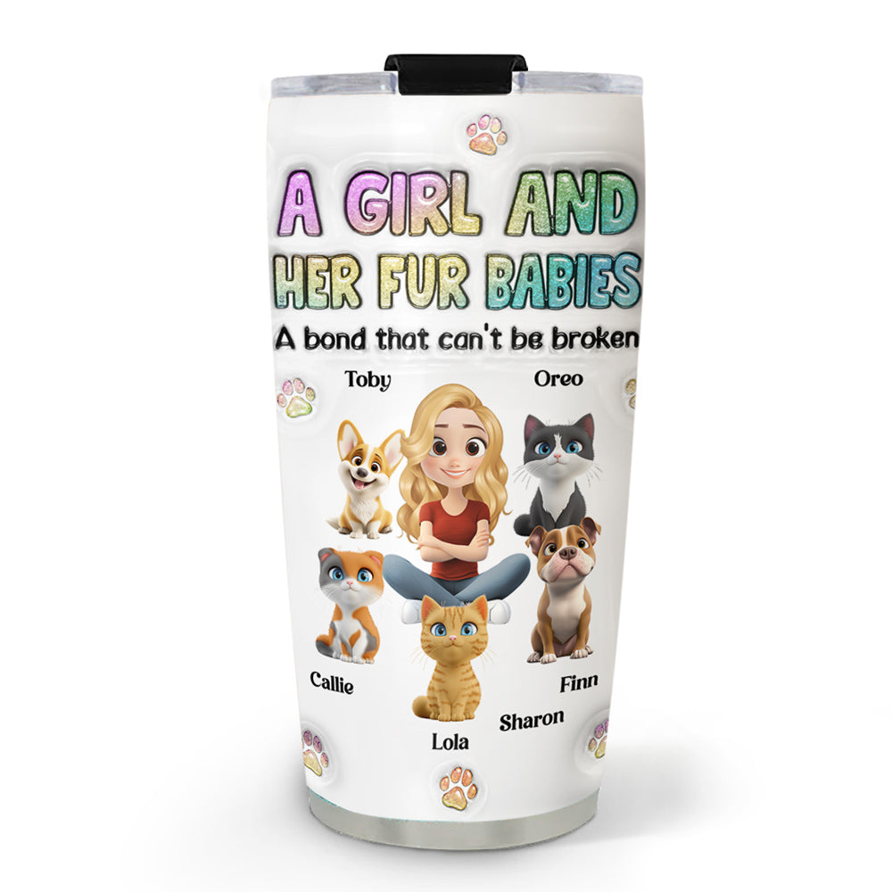 Personalized 3D Inflated Effect Tumbler for You and Your Furry Friend