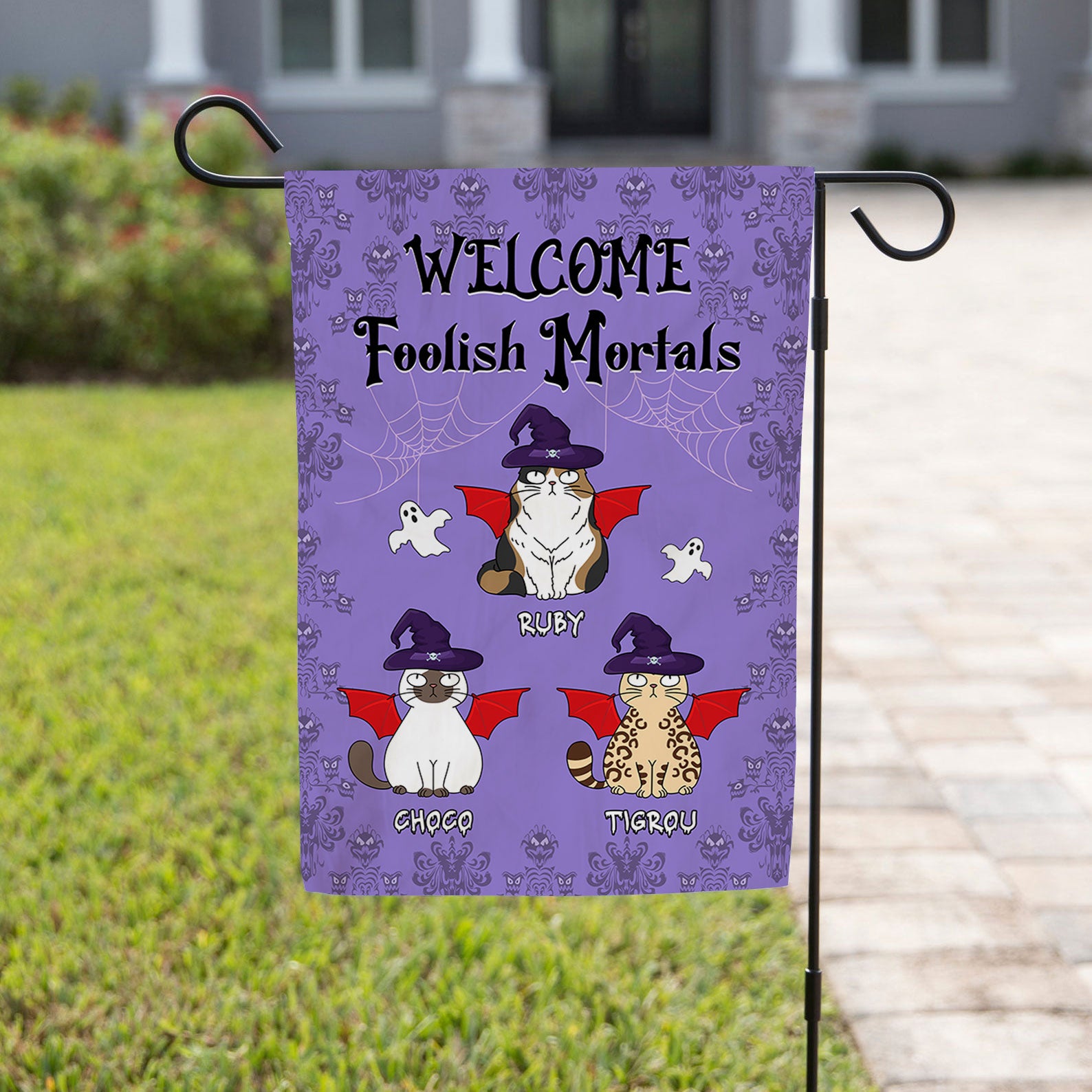 Personalized Custom 'Foolish Mortals' Garden Flag - Ideal Gift for Pet Lovers