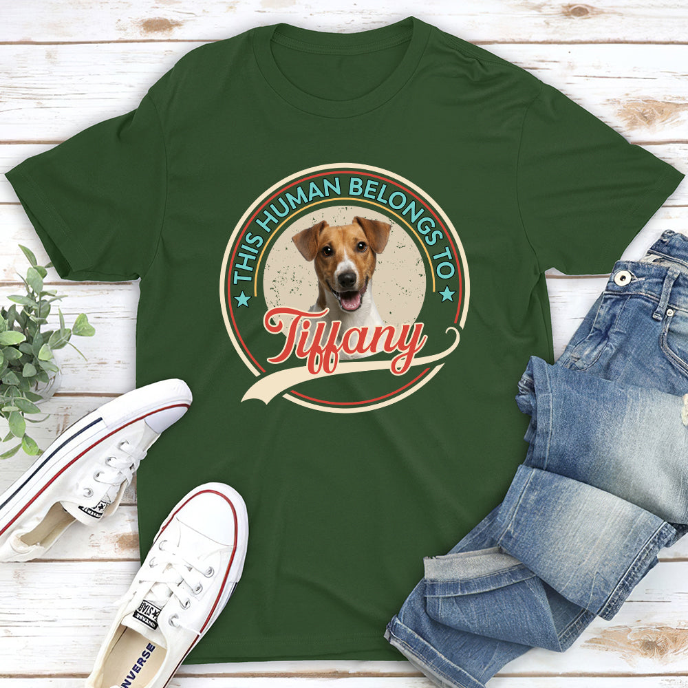 Personalized Human & Pet Photo Unisex T-shirt - Ideal Gift for Pet Lovers
