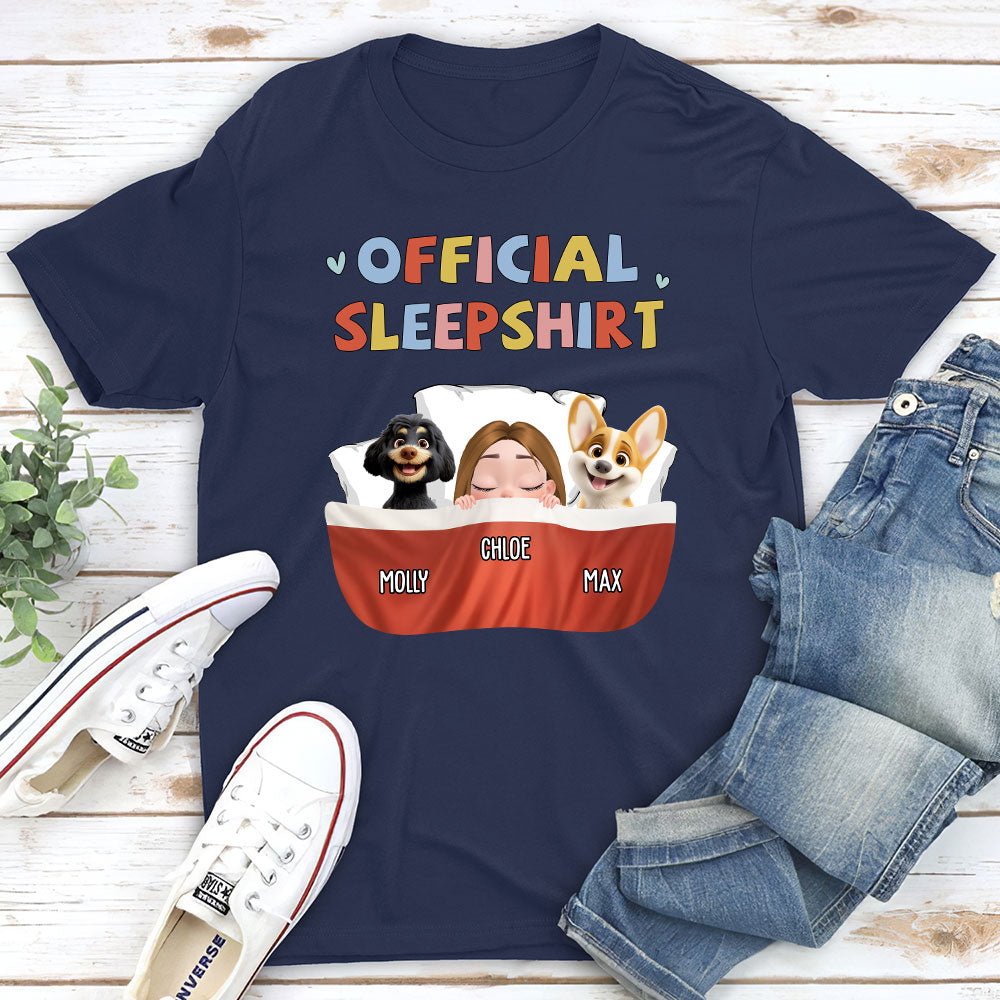 New Style Personalized Custom Unisex Sleeping Dog Sleepshirt - Ideal Gift for Pet Lovers
