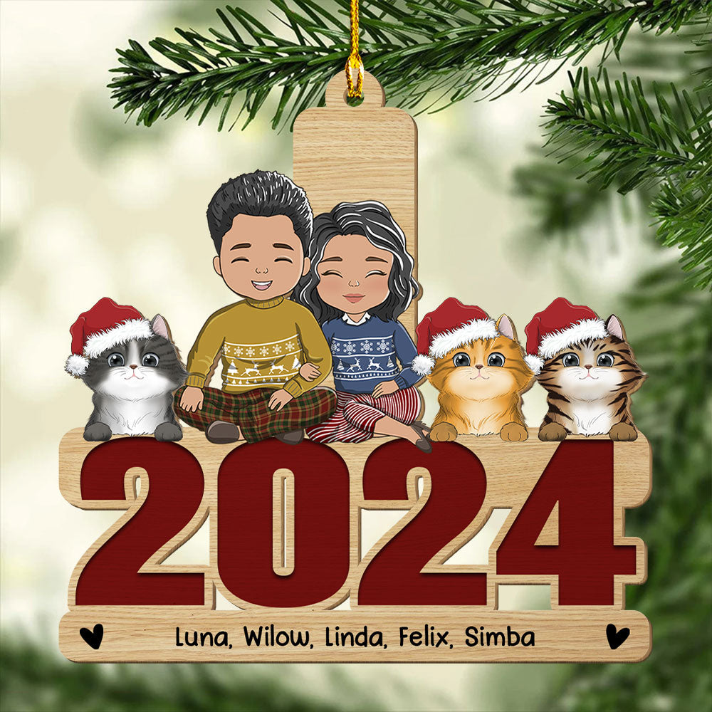 Holiday Personalized 1-Layered Wood Pet Ornament - Ideal Gift for Pet Lovers