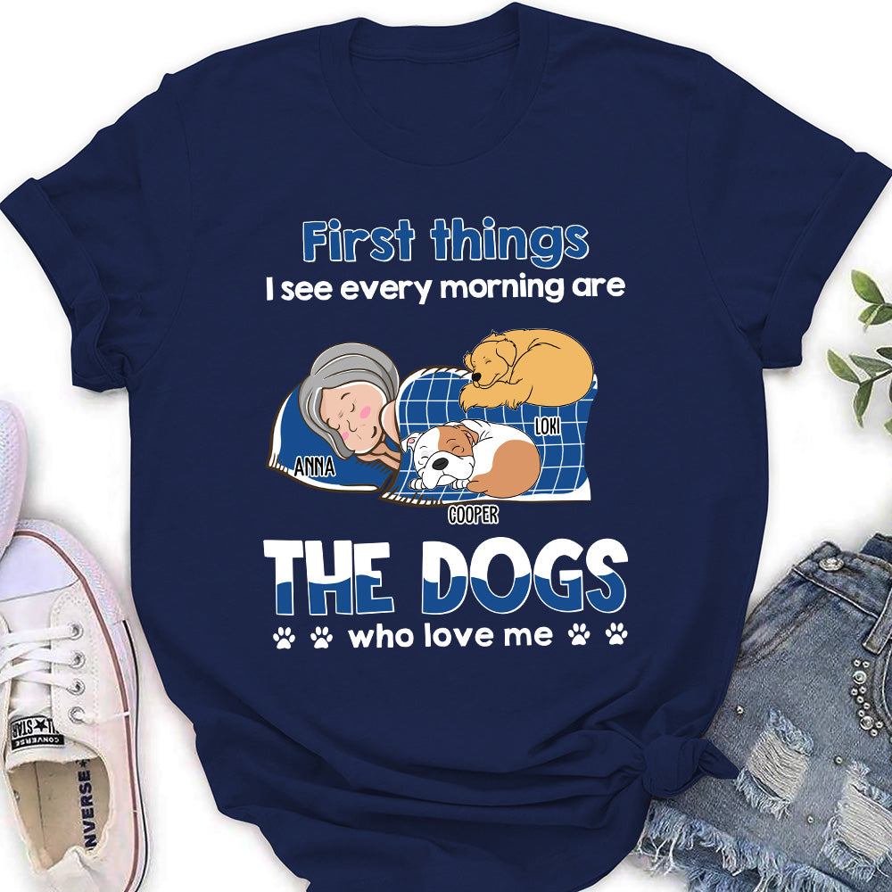 Morning Delight - Personalized Custom Women's Pet Lover T-shirt